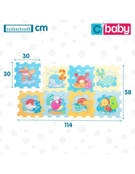 Play mat Colorbaby Navy EVA 8 Pieces (4 Units)