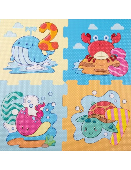 Play mat Colorbaby Navy EVA 8 Pieces (4 Units)