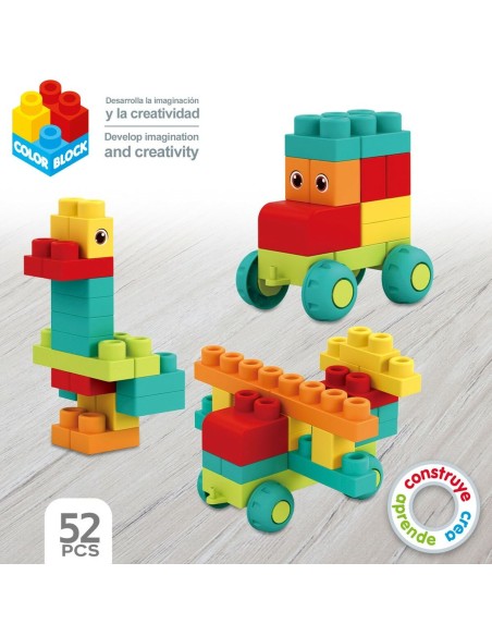 Construction set Color Block 52 Pieces (4 Units)