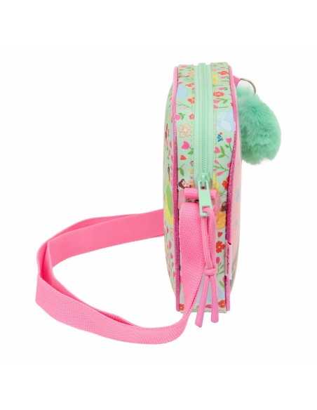 Shoulder Bag Disney Princess Bloom Green Pink 16 x 18 x 4 cm