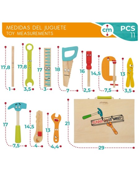 Set of tools for children Woomax 11 Pieces 2 Units