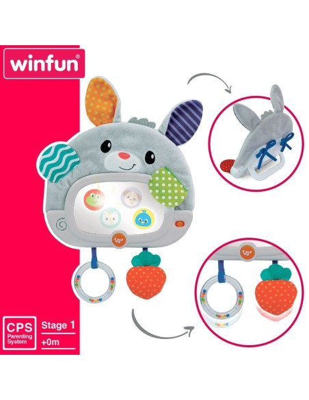 Baby toy Winfun Rabbit 25 x 35 x 2,5 cm (4 Units)