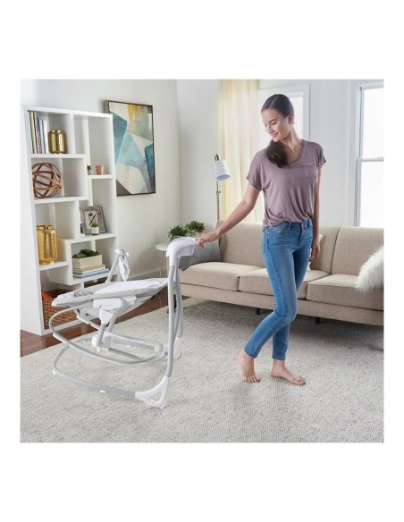 Rocking Chair Ingenuity 2-in-1 Swing Lounger - Raylan Grey White