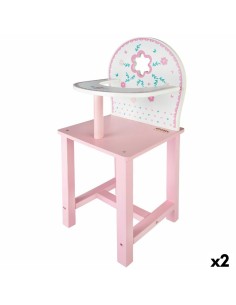 Highchair Woomax 25 x 55 x 20 cm Dolls White Pink 2 Units