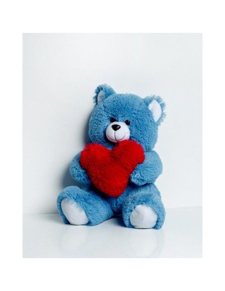 Teddy Bear GO GIFT FRANK 50 BL Blue Plush Heart 50 cm