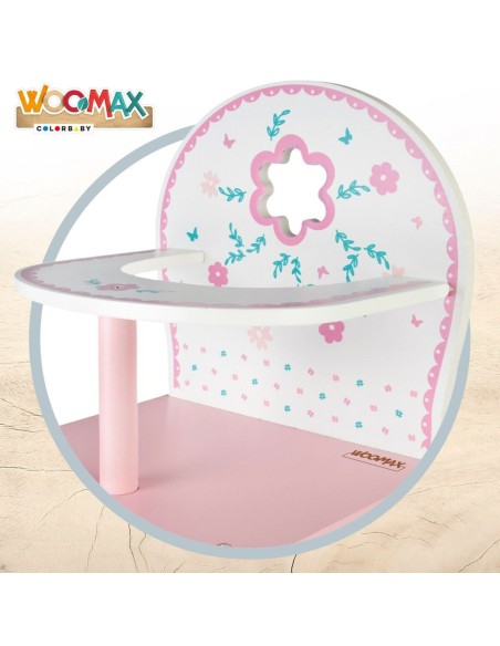 Highchair Woomax 25 x 55 x 20 cm Dolls White Pink 2 Units