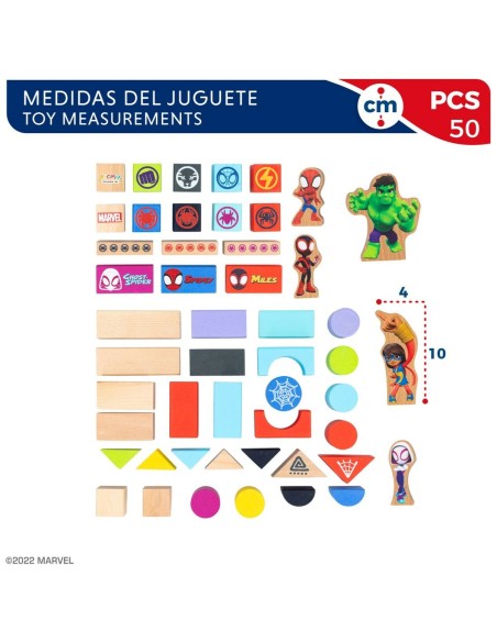 Playset Spidey Amazing Friends 50 Pieces 4 Units 8 x 9,5 x 1,5 cm