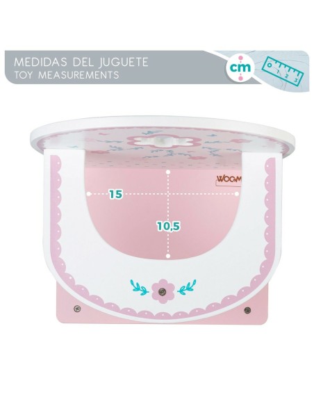 Highchair Woomax 25 x 55 x 20 cm Dolls White Pink 2 Units
