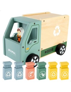 Garbage Truck Woomax Toy 8 Pieces 24 x 15 x 13,5 cm (4 Units) 2