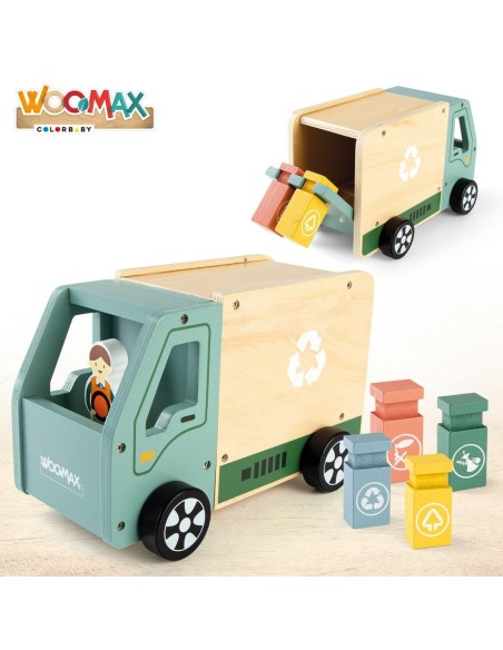 Garbage Truck Woomax Toy 8 Pieces 24 x 15 x 13,5 cm (4 Units)