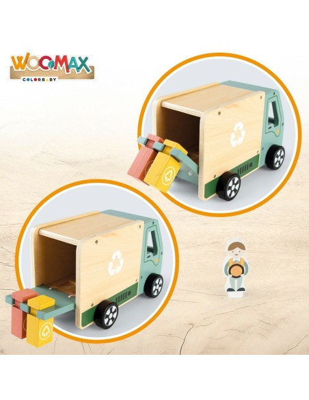 Garbage Truck Woomax Toy 8 Pieces 24 x 15 x 13,5 cm (4 Units)