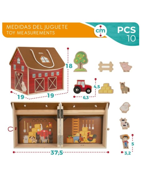 Playset Woomax Farm 9 Pieces 4 Units 19 x 18 x 19 cm