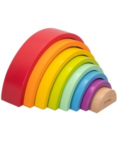 Child's Wooden Puzzle Woomax Rainbow 8 Pieces 4 Units 2