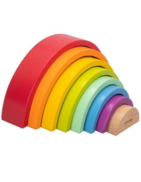 Child's Wooden Puzzle Woomax Rainbow 8 Pieces 4 Units