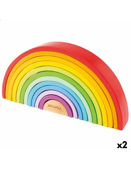 Child's Wooden Puzzle Woomax Rainbow 11 Pieces 2 Units