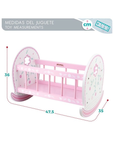 Cradle for dolls Woomax 2 Units 47 x 35 x 35 cm