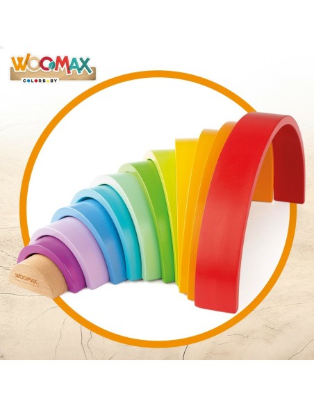 Child's Wooden Puzzle Woomax Rainbow 11 Pieces 2 Units