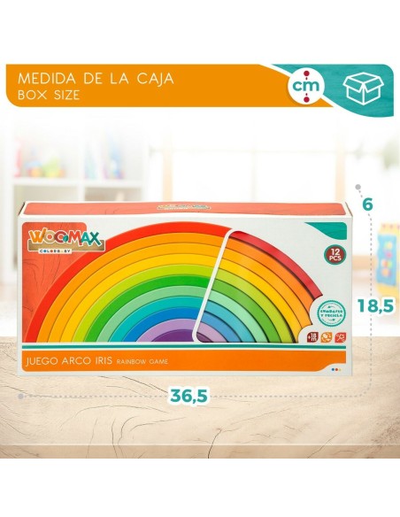 Child's Wooden Puzzle Woomax Rainbow 11 Pieces 2 Units