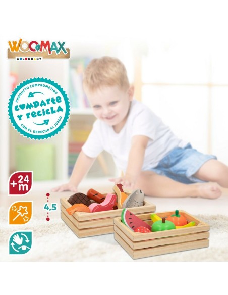 Toy Food Set Woomax 12 Pieces (4 Units)