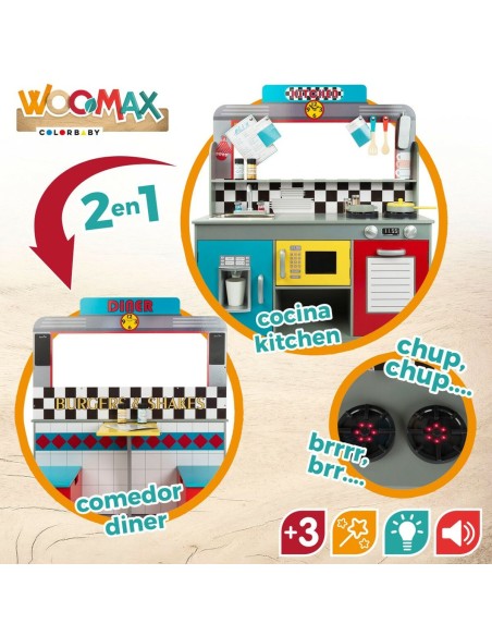 Toy kitchen Play & Learn Retro 90 x 104 x 58 cm
