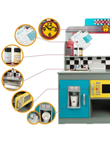 Toy kitchen Play & Learn Retro 90 x 104 x 58 cm