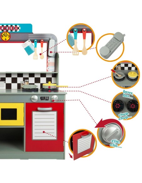 Toy kitchen Play & Learn Retro 90 x 104 x 58 cm