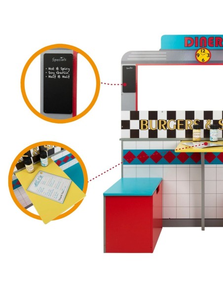 Toy kitchen Play & Learn Retro 90 x 104 x 58 cm