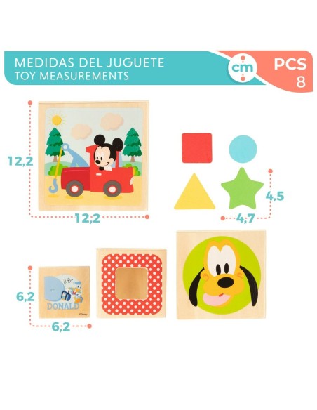 Stacking Blocks Disney 8 Pieces 4 Units 12,2 x 12,2 x 12,2 cm