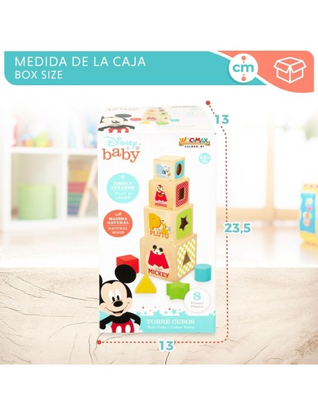 Stacking Blocks Disney 8 Pieces 4 Units 12,2 x 12,2 x 12,2 cm