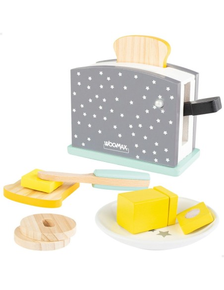 Toy toaster Woomax 8 Pieces 19,5 x 12,5 x 8 cm (4 Units)