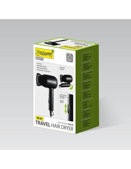 Hairdryer Feel Maestro MR-200 Black 1500 W