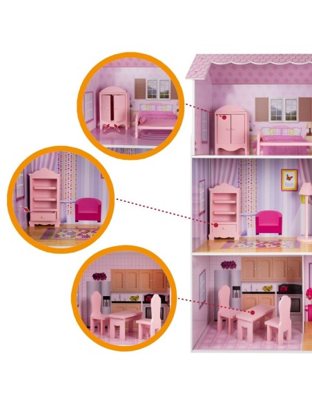 Doll's House Play & Learn 14 Pieces 80 x 112 x 31 cm