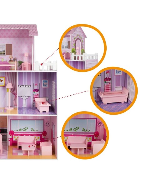 Doll's House Play & Learn 14 Pieces 80 x 112 x 31 cm
