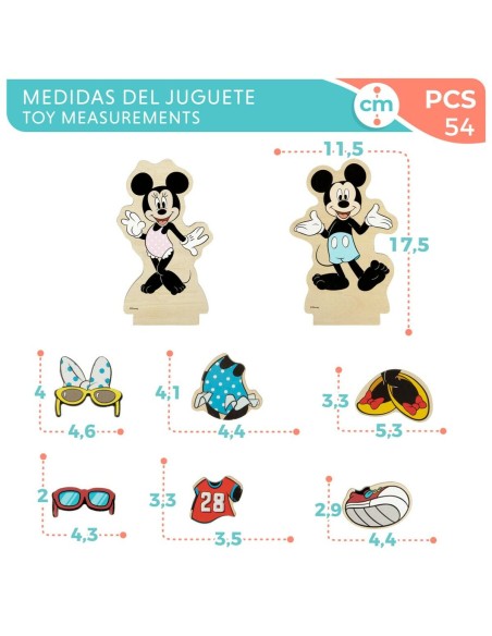 Figures Disney 54 Pieces 4 Units 11,5 x 17,5 x 1,2 cm