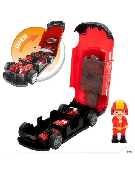 Vehicle Playset Speed & Go 30 x 9,5 x 13 cm Fireman Light Sound 4 Units