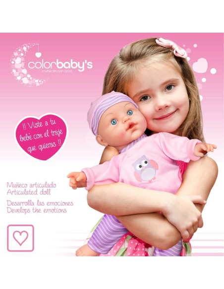 Baby doll Colorbaby 2 Units 24 x 42 x 11 cm