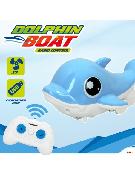 Radio-controlled boat Colorbaby Dolphin (2 Units)