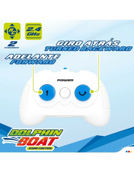Radio-controlled boat Colorbaby Dolphin (2 Units)