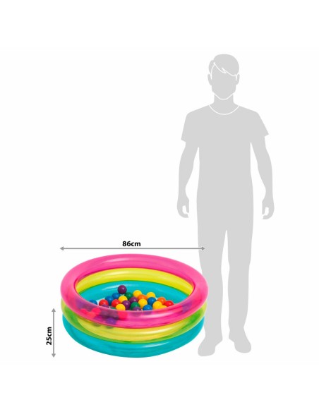 Ball Pool Intex 86 x 25 x 86 cm (3 Units)