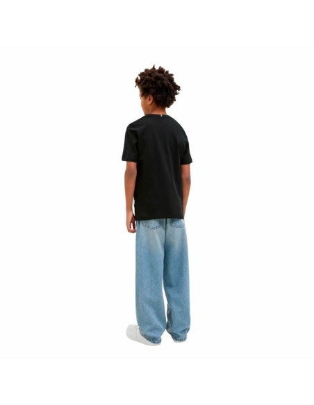 Child's Short Sleeve T-Shirt Jack & Jones Jorfrederiksberg Black
