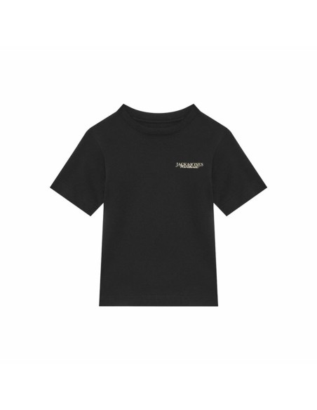Child's Short Sleeve T-Shirt Jack & Jones Jorboston Photo w Neck Black