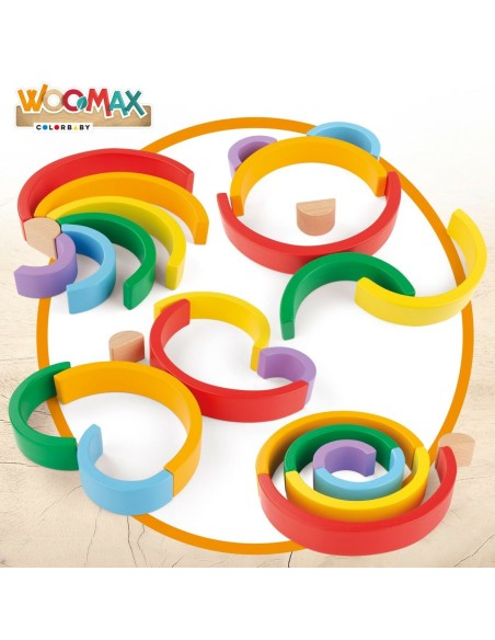 Skills game Woomax Rainbow 21 x 10 x 3,5 cm (12 Units)