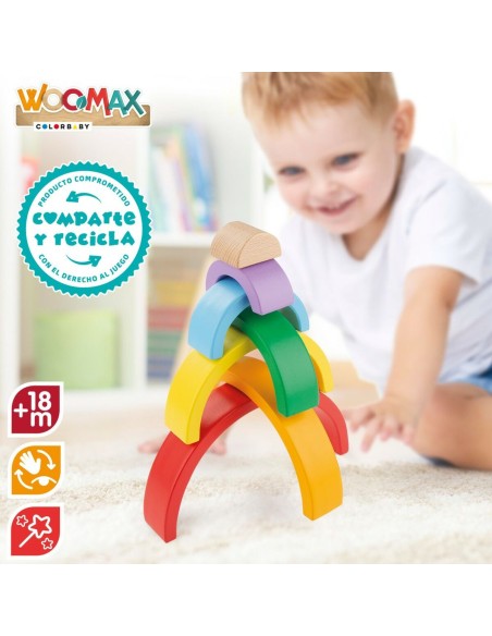 Skills game Woomax Rainbow 21 x 10 x 3,5 cm (12 Units)