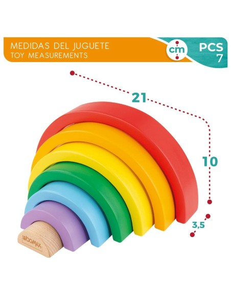 Skills game Woomax Rainbow 21 x 10 x 3,5 cm (12 Units)