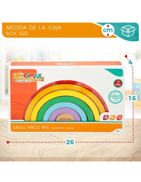 Skills game Woomax Rainbow 21 x 10 x 3,5 cm (12 Units)