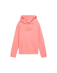 Hooded Sweatshirt for Girls Puma Puma Essentials Script Pink Coral