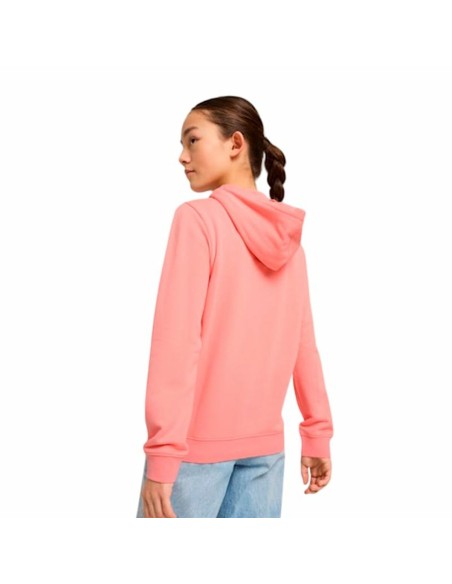 Hooded Sweatshirt for Girls Puma Puma Essentials Script Pink Coral