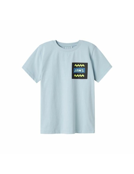 Child's Short Sleeve T-Shirt Name It Nkmmakai Jaws Nreg Box Sky