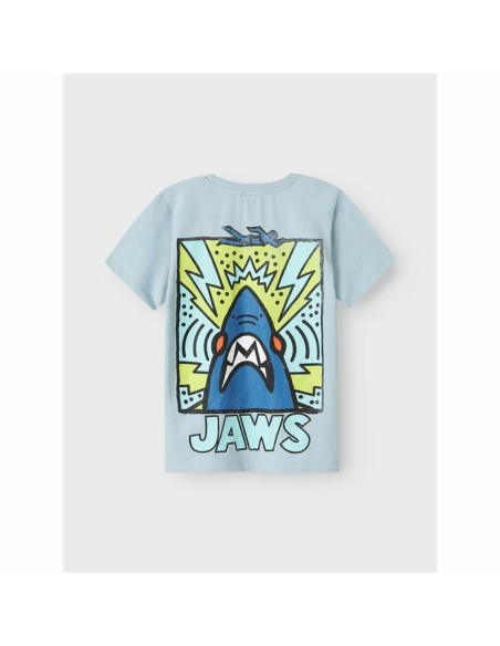 Child's Short Sleeve T-Shirt Name It Nkmmakai Jaws Nreg Box Sky