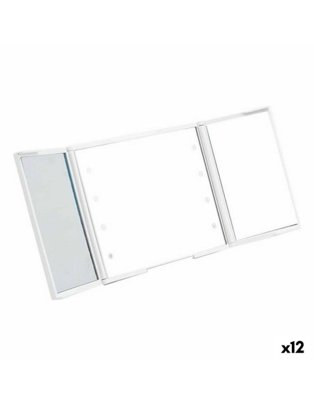 Pocket Mirror Berilo YXL2150-CC01 White ABS 1,5 x 9,5 x 11,5 cm LED Light (12 Units)
